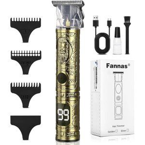 Hair Clippers for Men, Professional Hair Trimmer Barber Cordless Gold